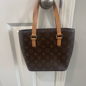 Louis inspired Brown and Tan Monogram Tote
